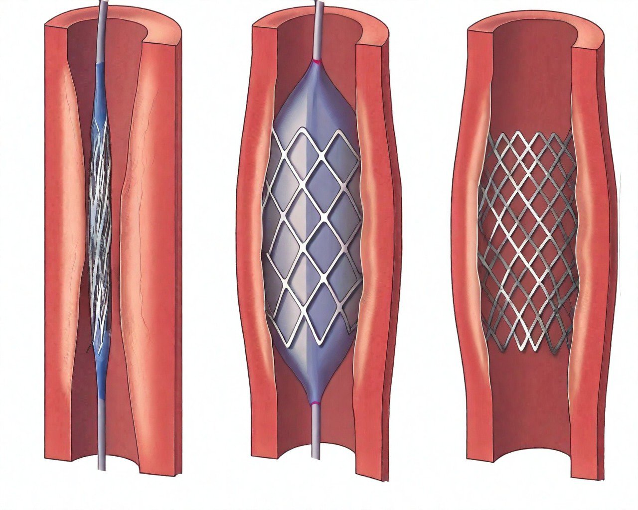 Cấu trúc giải phẫu động mạch vành bị thay đổi do đặt stent
