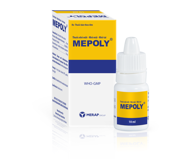 Thuốc nhỏ mũi Mepoly: Công dụng, liều dùng, tác dụng phụ
