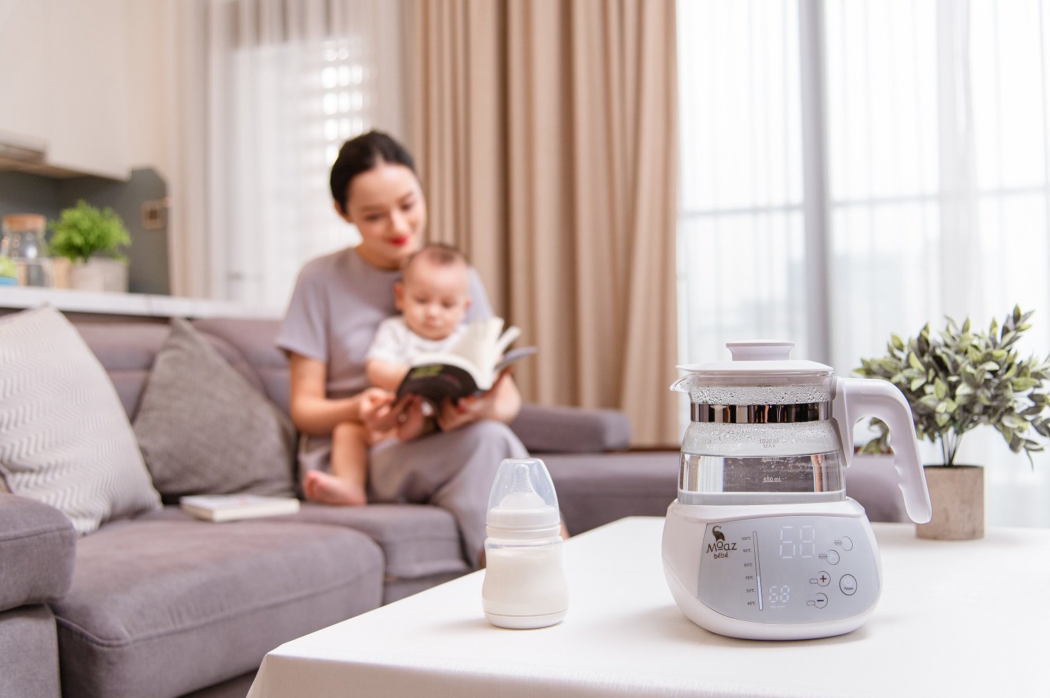 Bình đun nước khử Clo thông minh giúp bạn có nguồn nước an toàn trước khi pha sữa cho trẻ