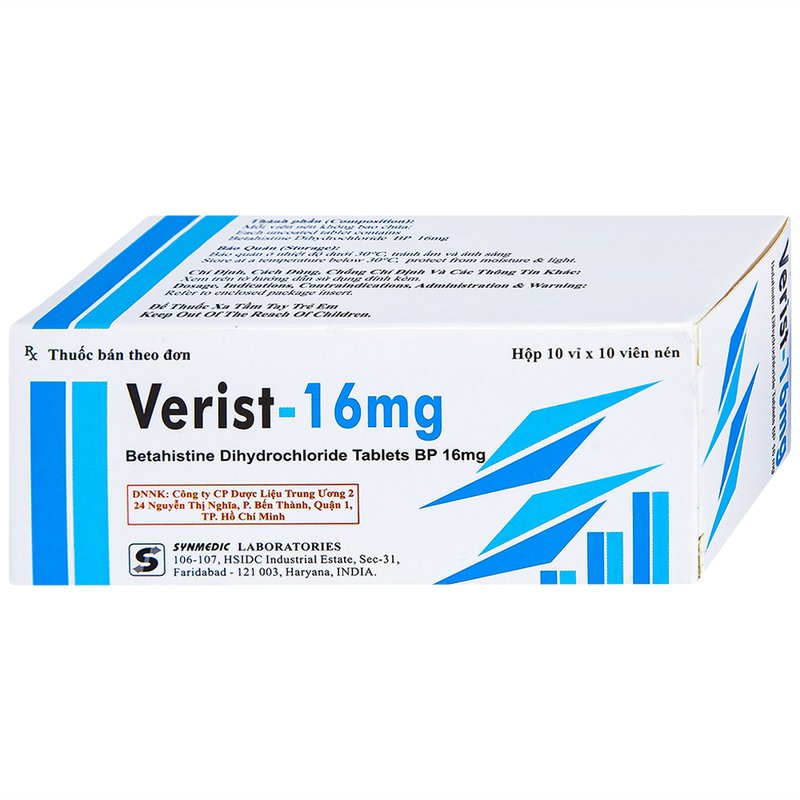 Công dụng thuốc Verist 16mg