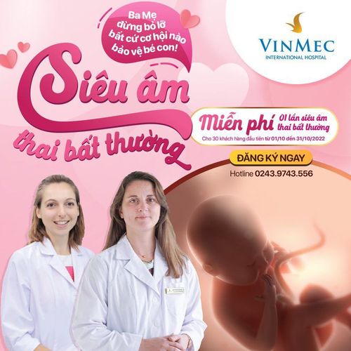 Free abnormal pregnancy ultrasound with Vinmec, expert