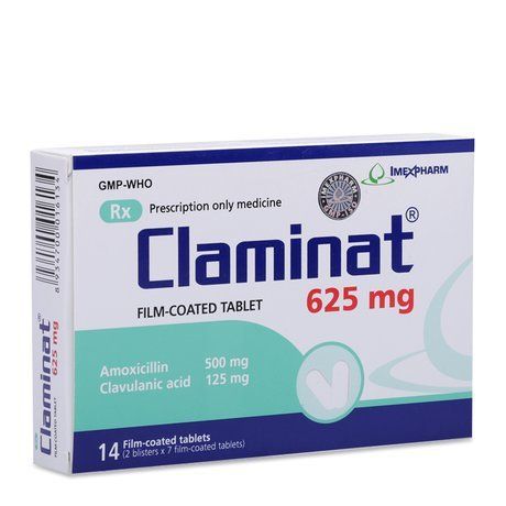 
Thuốc Claminat 625mg được chỉ định đề điều trị nhiễm trùng ở người lớn và trẻ em
