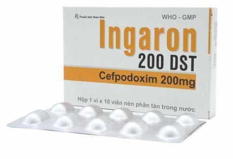 
Thuốc Ingaron 200 mg có chứa thành phần là kháng sinh Cefpodoxime
