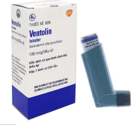 Note when using bronchodilator ventolin spray