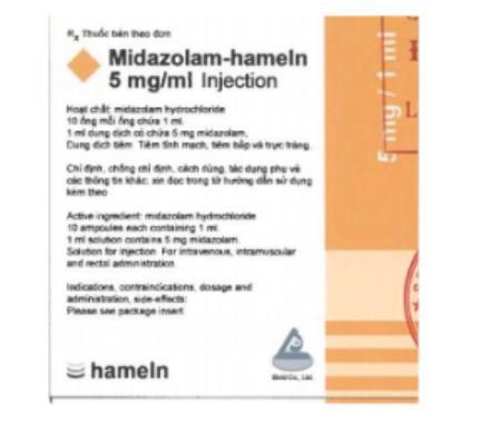 Công dụng thuốc Midazolam - Hameln 5mg/ml