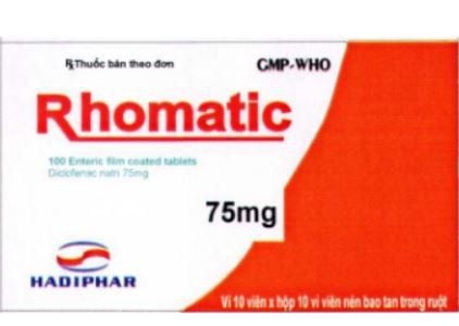 Công dụng thuốc Rhomatic 75