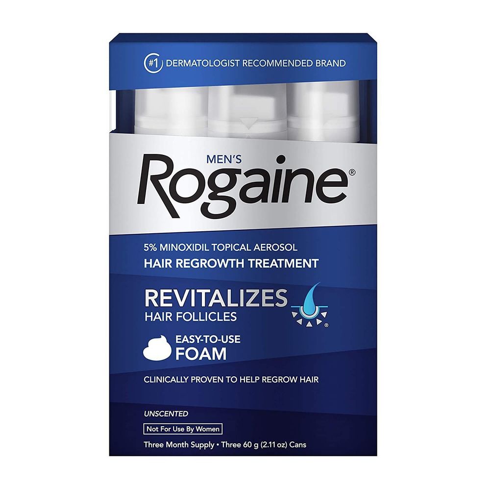 
Minoxidil (Rogaine) 5% được sử dụng trong điều trị rụng tóc
