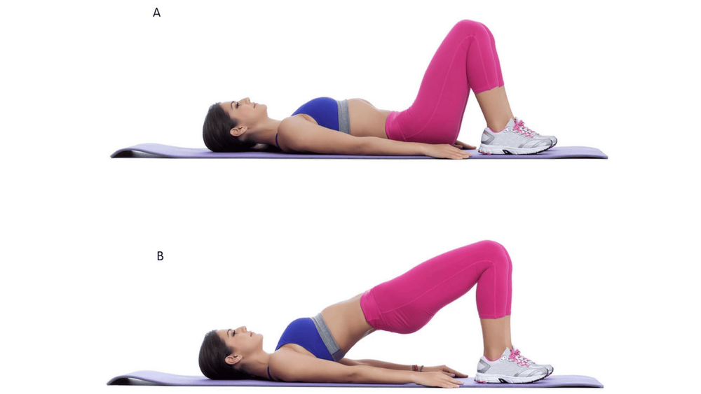 
Động tác Glute bridge
