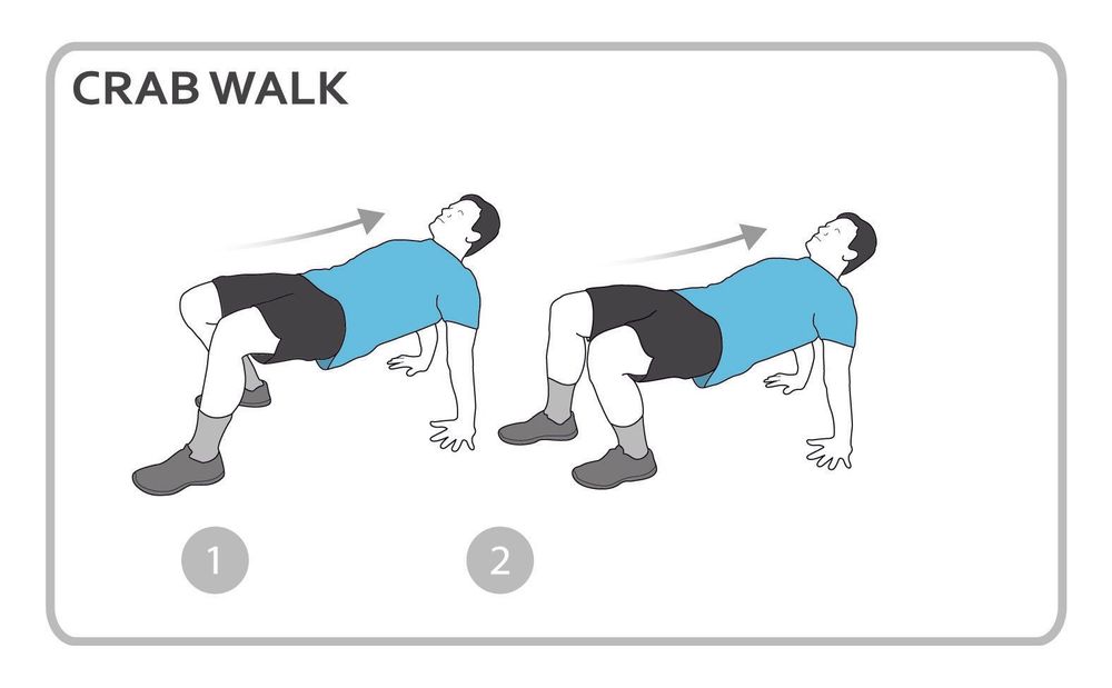 
Bài tập Cardio tại nhà Crab walk
