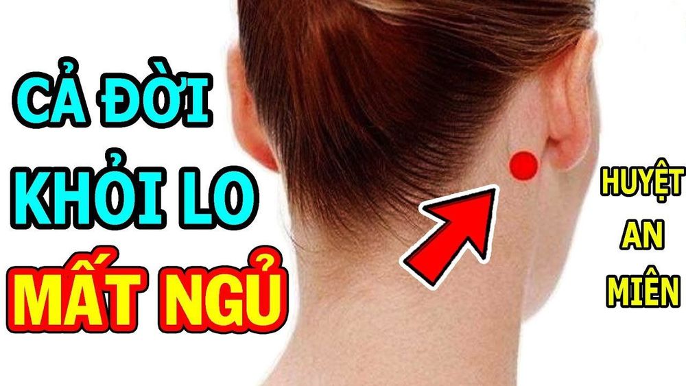 
Huyệt an miên nằm ở sau tai
