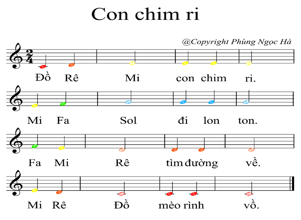 
Hình ảnh ví dụ về bản nhạc cho trẻ tự kỷ chơi bằng Xylophone
