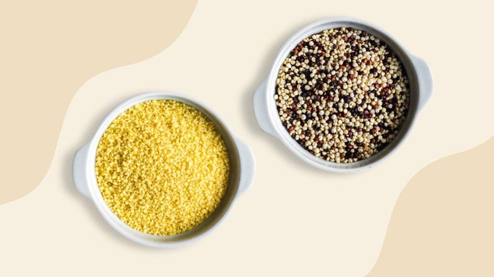 
Couscous và Quinoa đều có lượng protein khá cao
