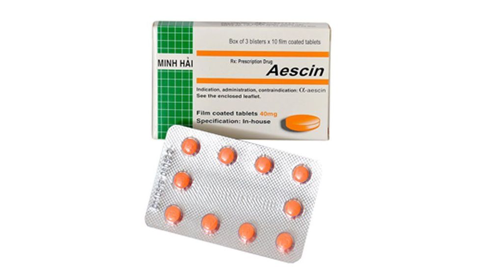 
Thuốc Aescin 20mg chứa hoạt chất Aescin/Escin
