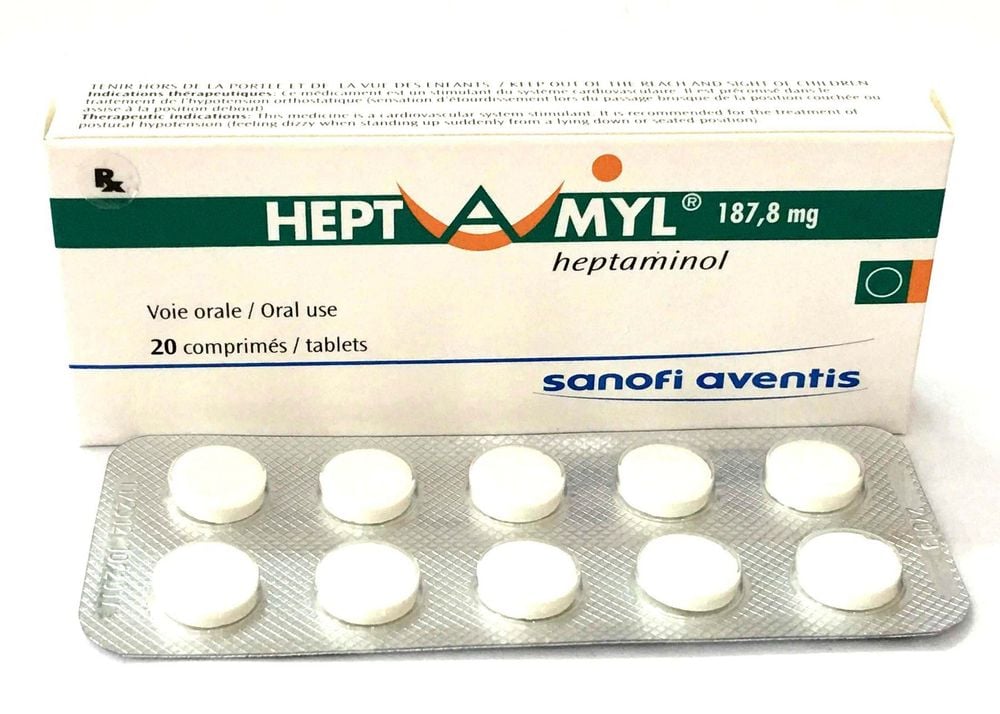 
Thuốc Heptamyl được bào chế dưới dạng viên nén bao phim
