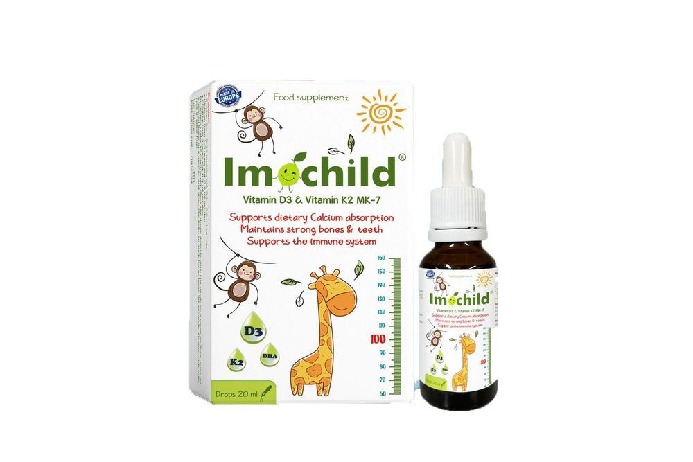 
Imochild D3K2 giúp cung cấp Vitamin D3 và K2 cho trẻ em trong giai đoạn phát triển
