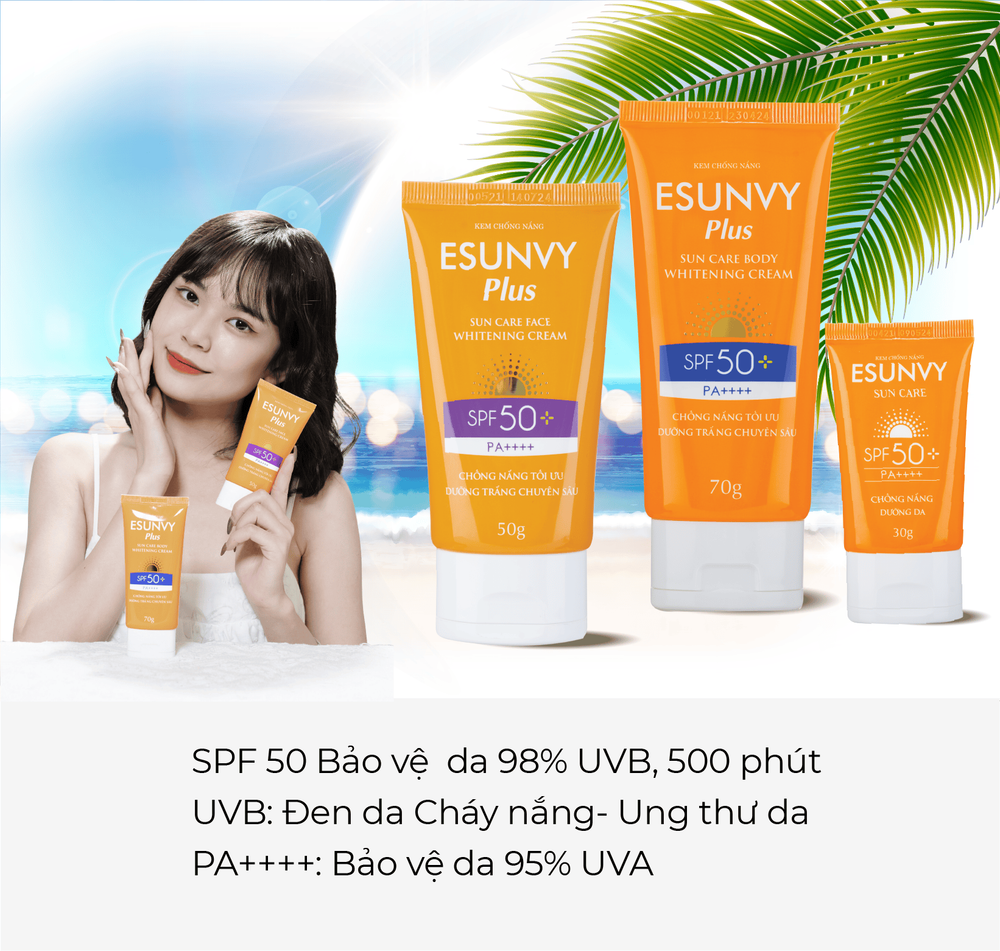 
Kem chống nắng Esunvy Plus Sun care là kem chống nắng dành cho da mặt/toàn thân
