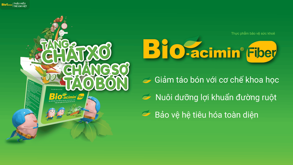 
Thực phẩm bảo vệ sức khỏe Bio-acimin® Fiber là bổ sung chất xơ hòa tan giúp bảo vệ hệ tiêu hóa giảm táo bón với cơ chế khoa học
