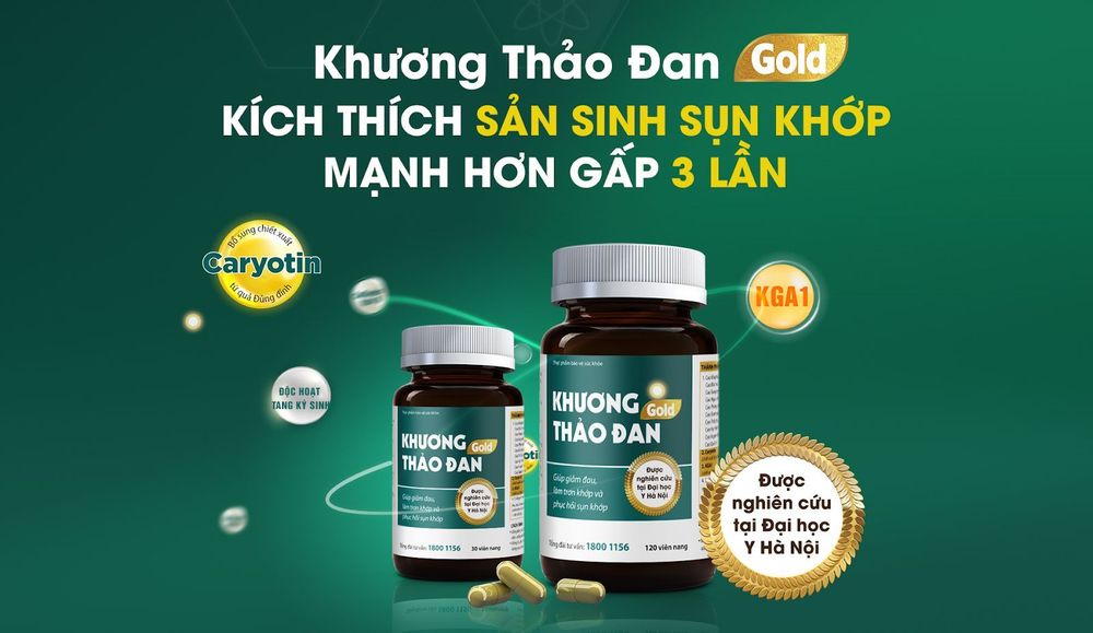 
Khương Thảo Đan Gold cho tác dụng giảm đau, giảm sưng viêm, phục hồi và tái tạo sụn khớp
