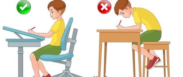 Sit in the correct posture and in a well-lit area to prevent myopia and astigmatism.