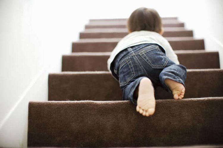 Trẻ khoảng 2 tuổi có thể tự leo càu thang là lúc có thể cai sữa được