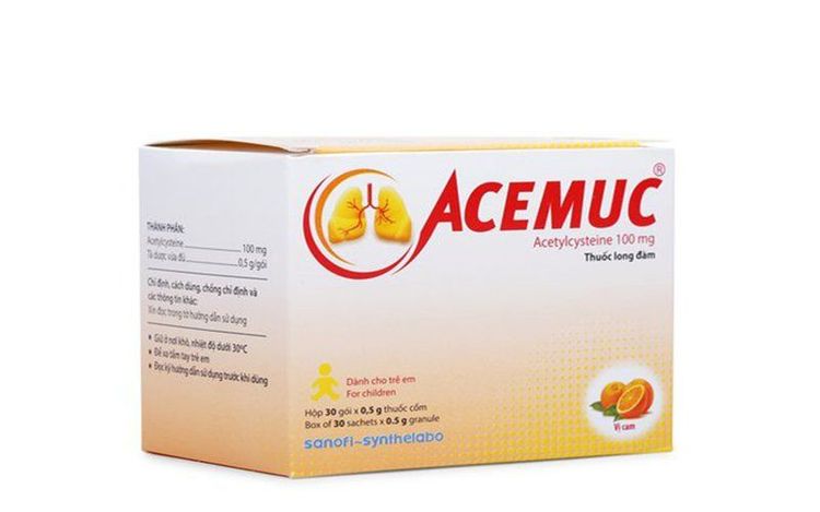 
Acemuc dạng bào chế cốm pha dung dịch uống 100mg
