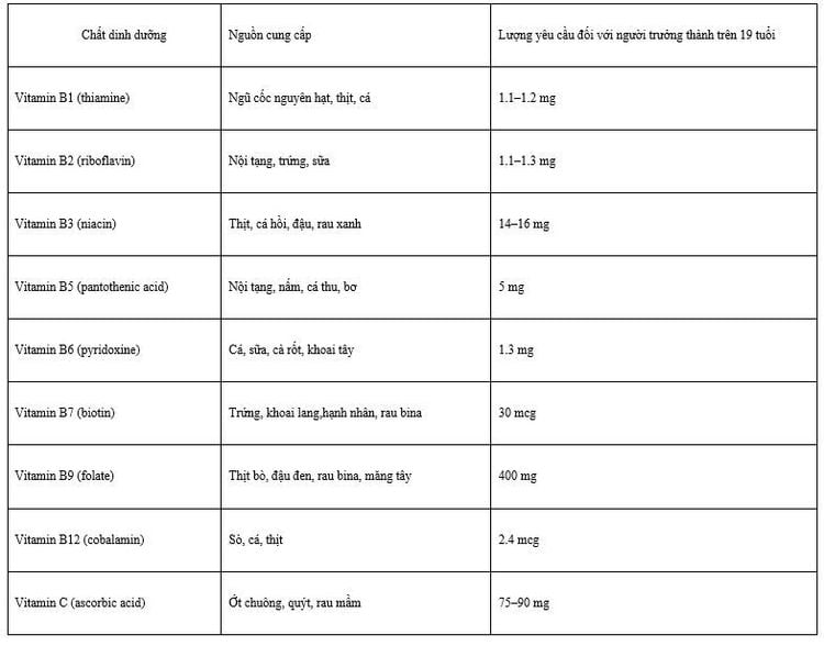 Vi chất dinh dưỡng: Phân loại, chức năng