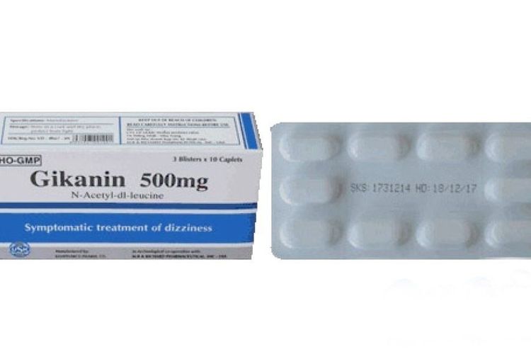 
Thuốc Gikanin 500mg được dùng trong điều trị chứng chóng mặt
