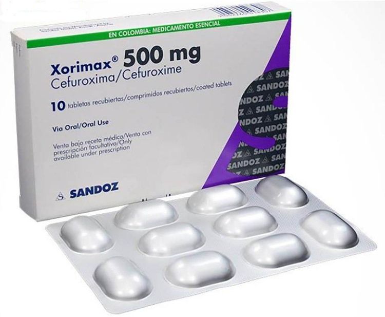 
Xorimax 500mg có thành phần chính là Cefuroxime axetil sản xuất dưới dạng viêm nén bao phim
