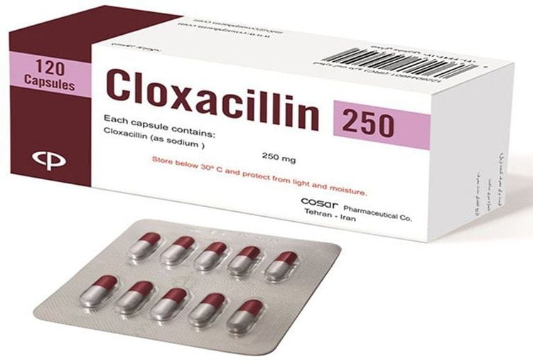 
Hình ảnh thuốc kháng sinh Cloxacillin được bào chế ở dạng viên nang
