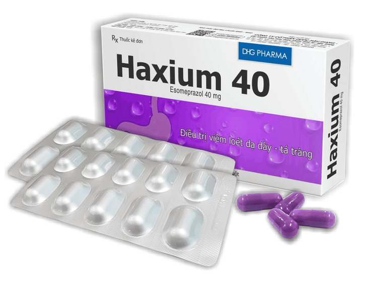 
Thuốc Haxium 40 có tác dụng ức chế bơm proton trên tế bào viền của dạ dày
