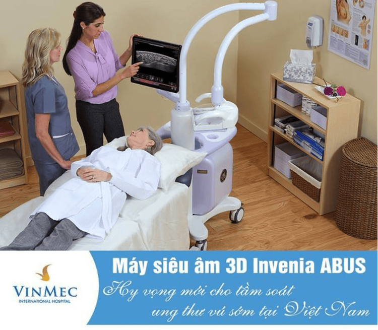 Hệ thống y tế Vinmec là một trong những cơ sở hàng đầu sở hữu công nghệ siêu âm 3D Invenia™ ABUS để tầm soát ung thư vú. 