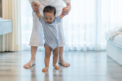 The development of a 45-week-old baby after birth