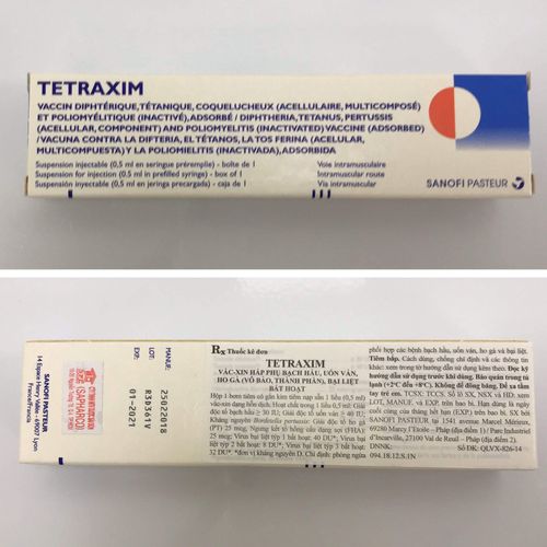 Vắc-xin Tetraxim 0.5 ml (Pháp)