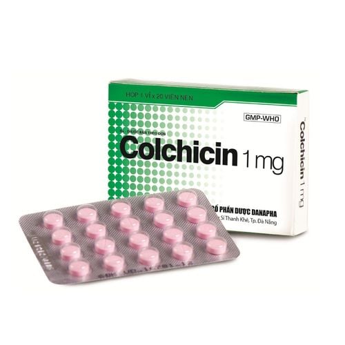 Colchicine and notes when used in the treatment of gout