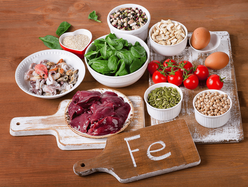 What iron supplements should be eaten for people with iron deficiency anemia?