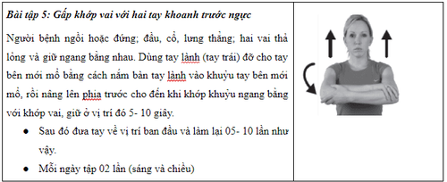 Bài tập phục hồi chức năng sau điều trị ung thư vú