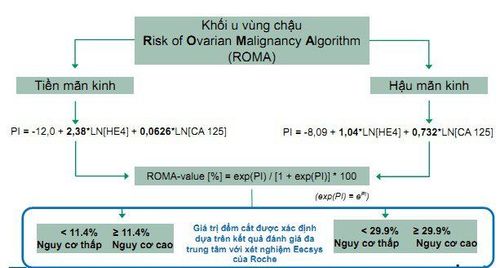 
Sơ đồ đánh giá chỉ số ROMA ở bệnh nhân có khối u vùng chậu
