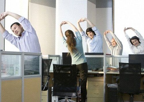 Exercise movements between working hours