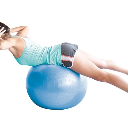 Core strength exercises with gym ball