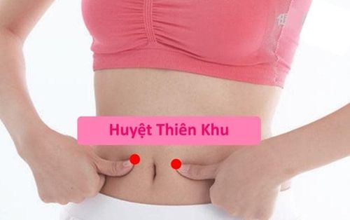 Day huyệt thiên khu giảm táo bón