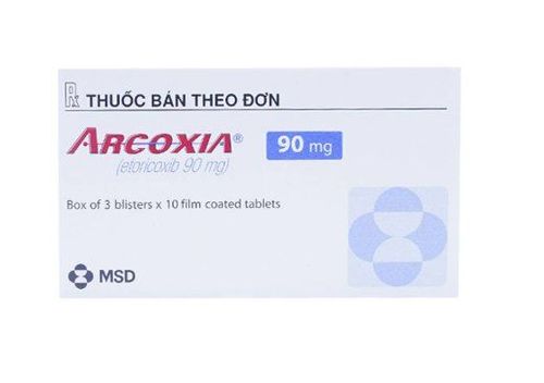 
Thuốc Arcoxia có thành phần chính là Etoricoxib - một chất ức chế COX-2 chọn lọc
