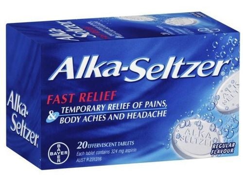 
Thuốc Alka seltzer có tác dụng làm giảm lượng axit dư thừa trong dạ dày
