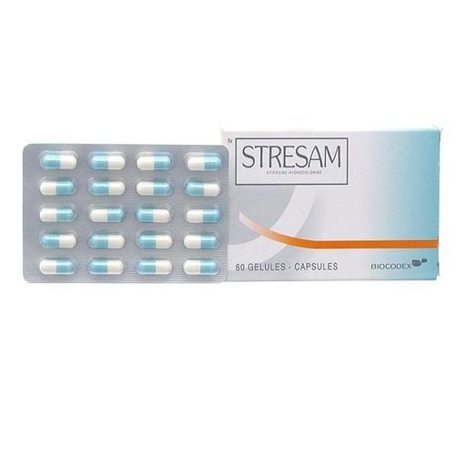 
Thuốc trầm cảm Stresam 50mg có hoạt chất chính là Etifoxine hydrochloride
