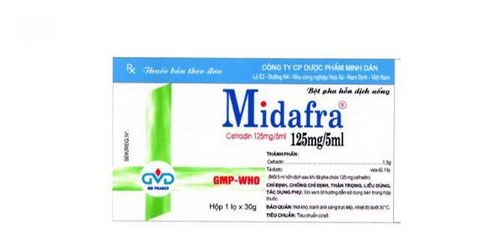 Công dụng thuốc Midafra 125mg/ 5ml