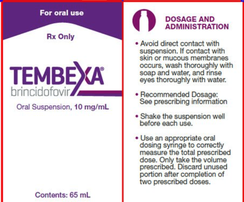 The effect of the drug Brincidofovir