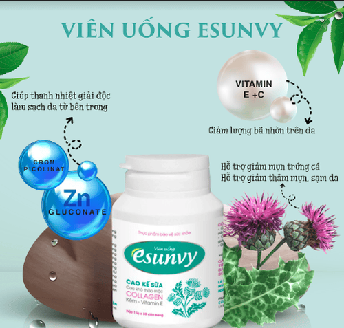 
Viên uống Esunvy nên được sử dụng cùng với sữa rửa mặt Esunvy và kem bôi Esunvy
