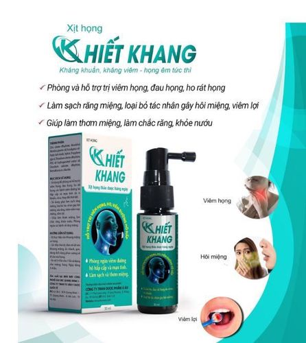 
Xịt họng Khiết Khang giúp giảm viêm họng, đau rát họng, làm sạch răng miệng hiệu quả
