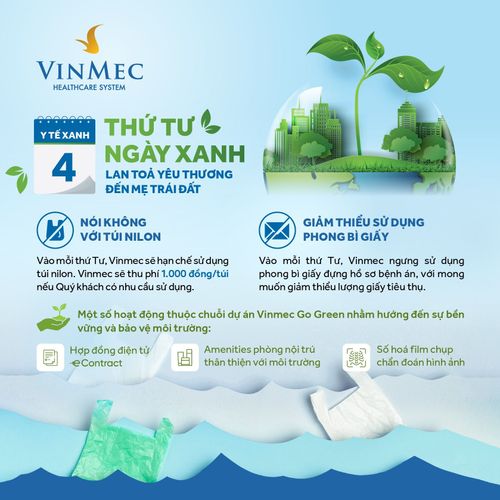 VINGROUP HƯỚNG TỚI NET ZERO, VINMEC PHÁT ĐỘNG “THỨ 4 – Y TẾ XANH”